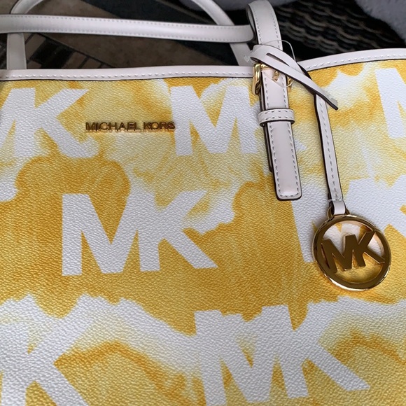 MICHAEL KORS MEDIUM SHIBORI PRINT LOGO TOTE BAG - Picture 10 of 16